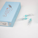 Bella3D Supreme Needles - PMU Cartridges displayed with blue packaging and transparent needle tips for permanent makeup use