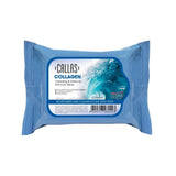 Callas Makeup Remover Wipes pack with blue packaging, designed for cleansing and makeup removal with collagen benefits.