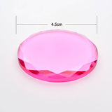 Pink faceted oval Crystal Lash Glue Stones measuring 4.5cm for eyelash extension adhesive use