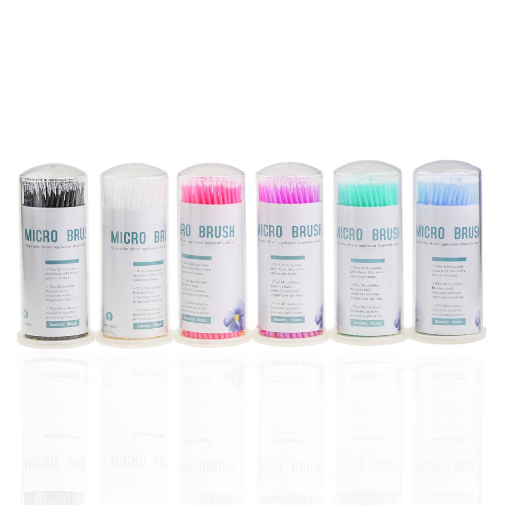 Disposable Micro Tip Applicators in multiple colors for precise application in eyelash extension and cosmetic procedures
