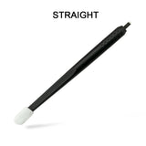 Disposable Microblading Pen U18/U20/C14 with Sponge featuring a straight black handle for precise permanent makeup application