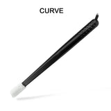 Disposable Microblading Pen U18/U20/C14 with Sponge featuring a black handle and angled microblading tip for precise strokes