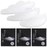 Three sizes of Dolly's Lash 3D Silicone Perm Pad for precise eyelash extension shaping and curling applications