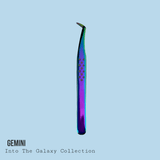 Gemini Volume Tweezer - Into The Galaxy Collection with galaxy-inspired iridescent finish ideal for eyelash extension application
