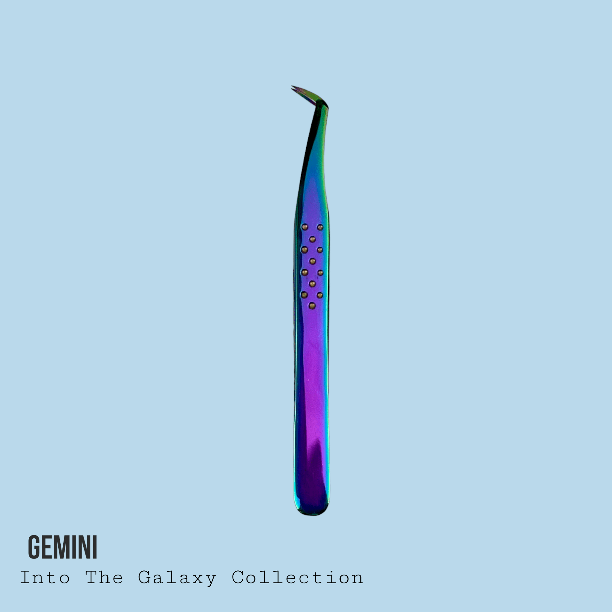 Gemini Volume Tweezer - Into The Galaxy Collection with galaxy-inspired iridescent finish ideal for eyelash extension application