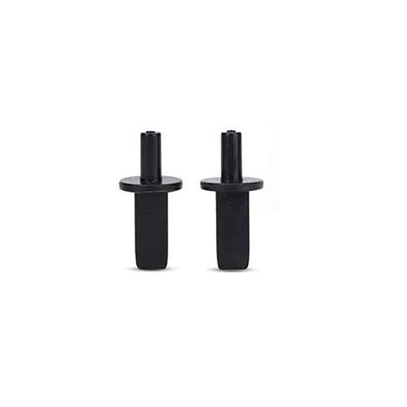 Two black plastic Glue Shaker Replacement Tip accessories for eyelash extension adhesive containers.