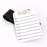 Hand-Held Lash Palette with size guide from 8mm to 15mm for organizing eyelash extension supplies by Bella 3D