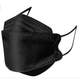 Black protective KF94 face mask with adjustable ear loops designed for comfortable secure fit