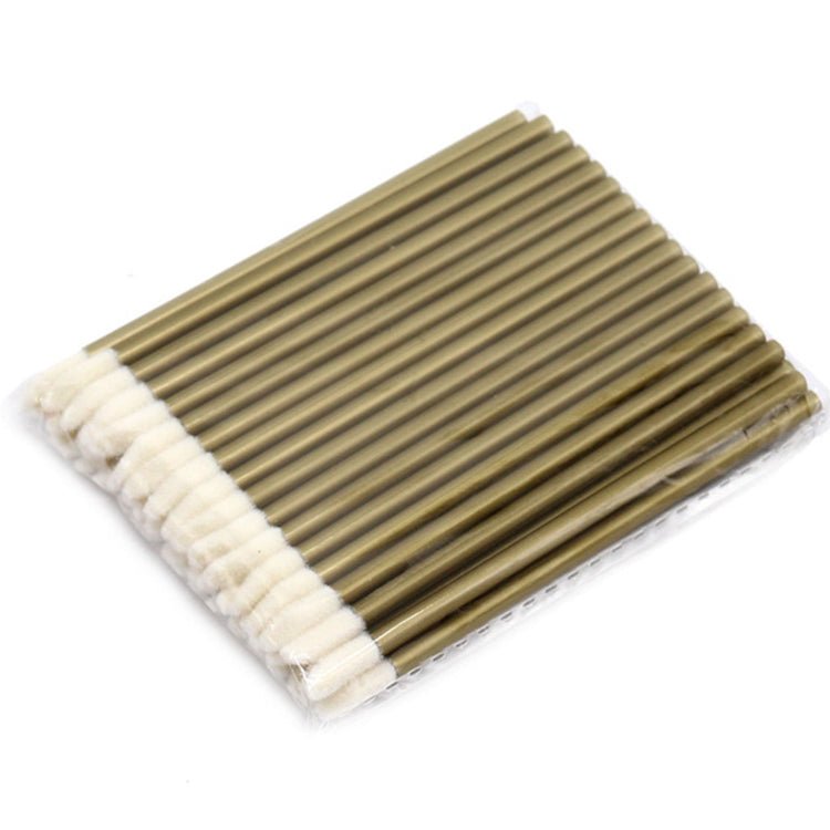 Pack of gold-handled Lip Wands with soft white tips, ideal for precise application in beauty and microblading tasks.
