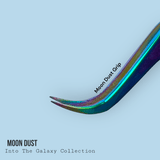 Moon Dust Volume Tweezer - Into the Galaxy Collection with curved precision tip for eyelash extension accessories and application