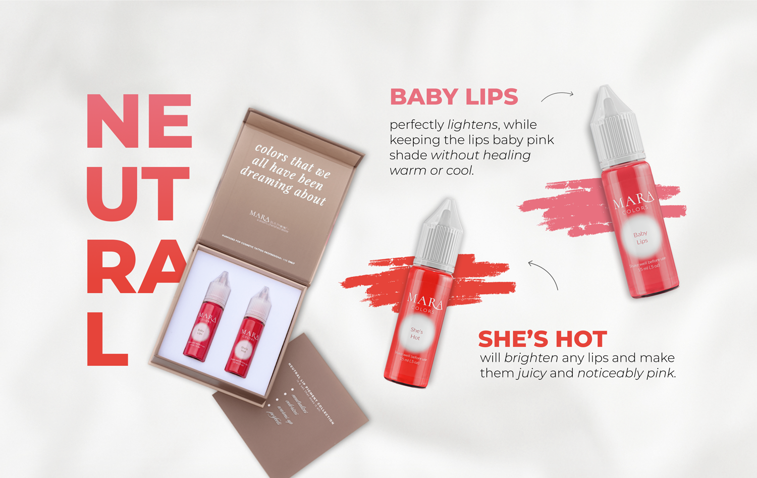 MARA Pro Neutral Lip Pigments Set