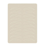 PMU Practice Skin - Inkless Brows with eyebrow outline shapes for microblading and permanent makeup training.