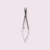 Straight Spring Scissors with a sleek stainless steel design, ideal for precise trimming and eyelash extension use