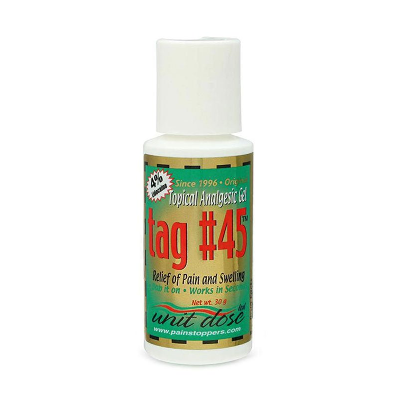 Tag #45 Topical Anesthetic Gel small bottle for relief of pain and swelling with 4% topical analgesic formula