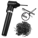 Tattoo Pigment Mixer tool with metal mixing rods and a pile of black pigment stirrers for permanent make-up supplies.